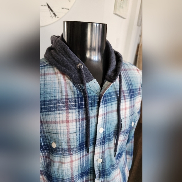 Aeropostle Mens Flannel Hoodie, Size Large, Pre-owned excellent condition - Picture 14 of 16